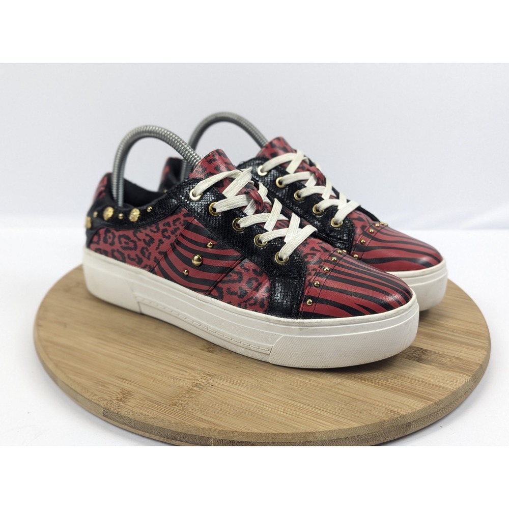 Disney Lion King Shoes Vegan Womans 7 Red Black Patent Platform Call It Spring